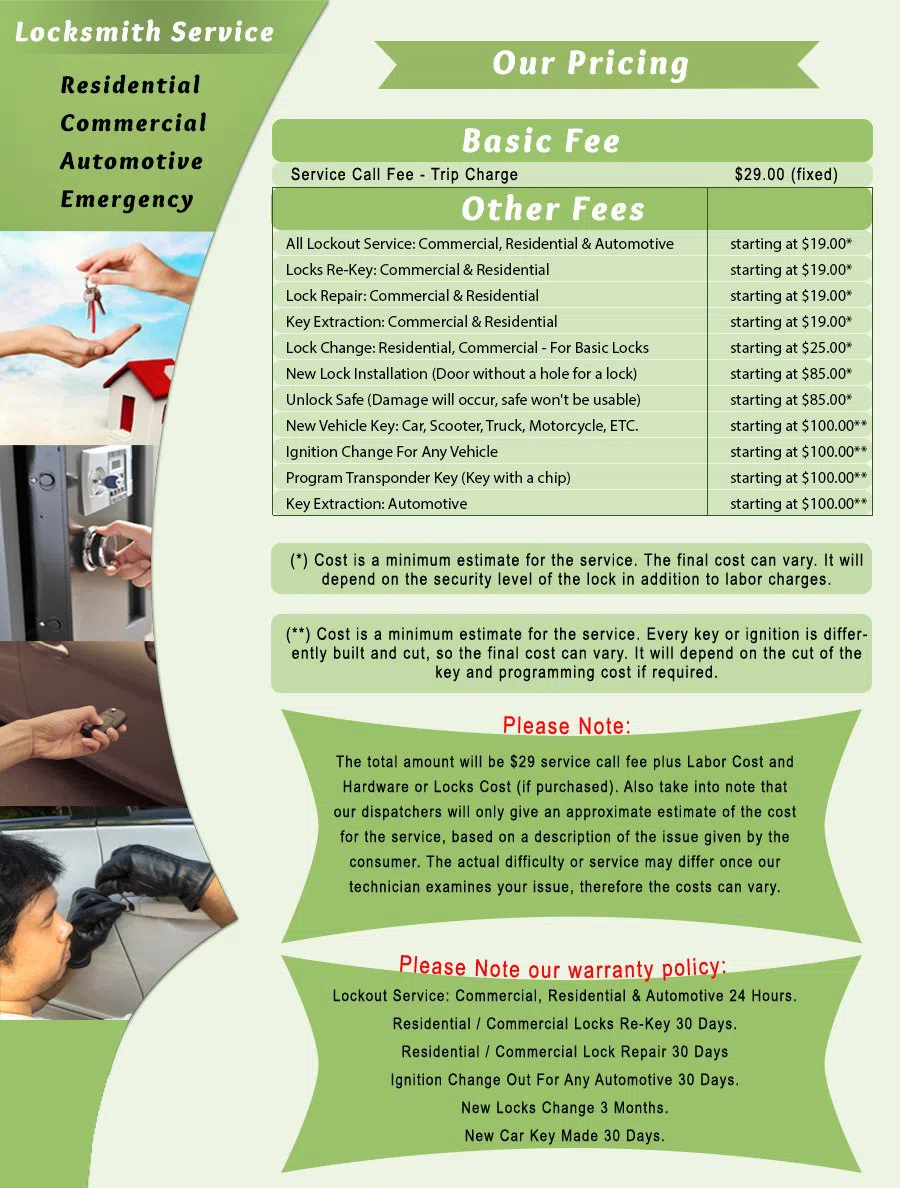 Portland General Locksmith Portland, OR 503-716-1399 - price-list-c-22